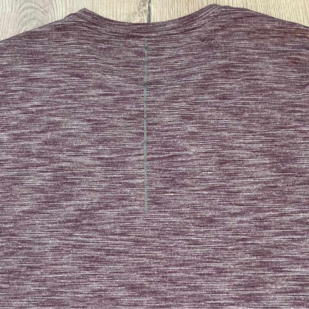 Lululemon Heathered Maroon Somatic Aero Short Sleeve Shirt Size Large - Picture 5 of 5